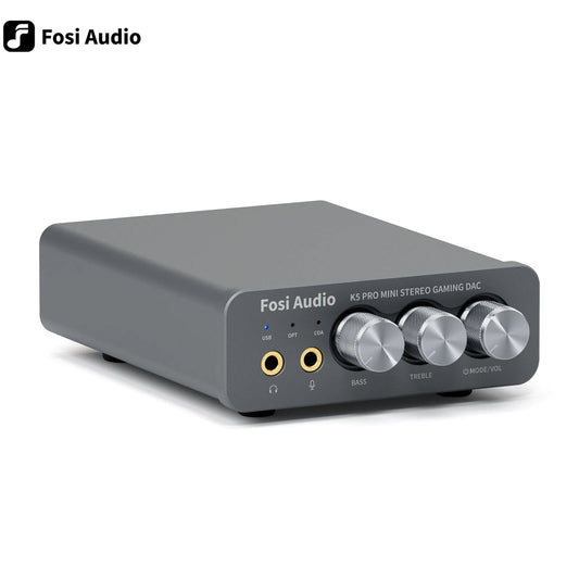 Fosi Audio K5 Pro Gaming DAC Headphone Amplifier Mini Hi-Fi Stereo