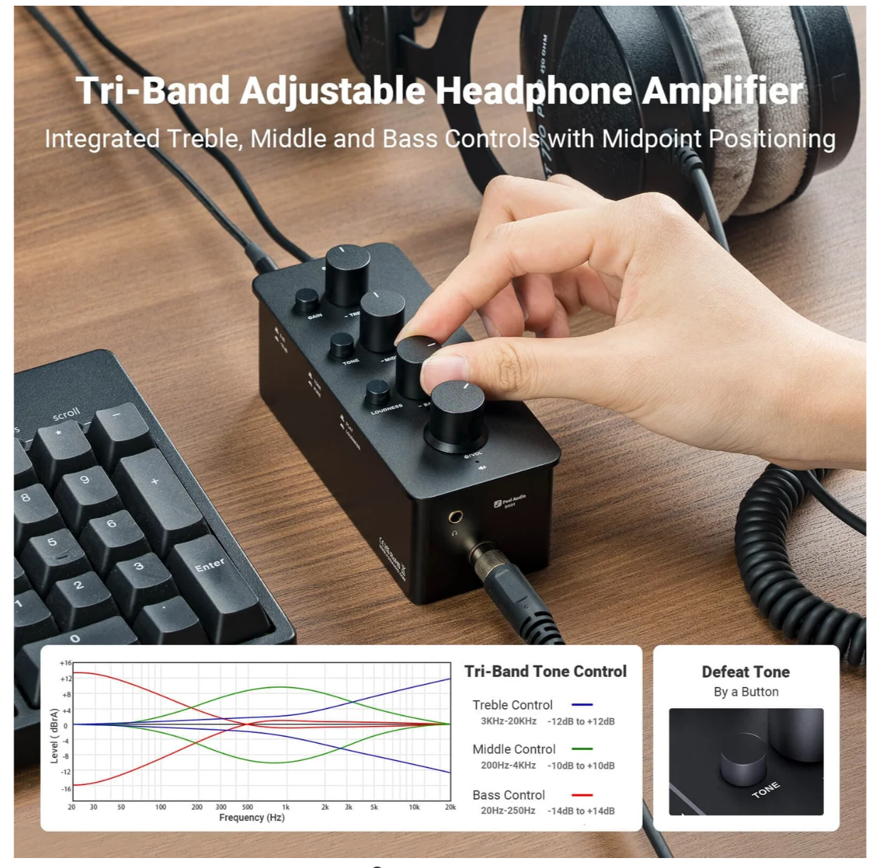 Fosi Audio SK01 Headphone Amplifier Equalizer