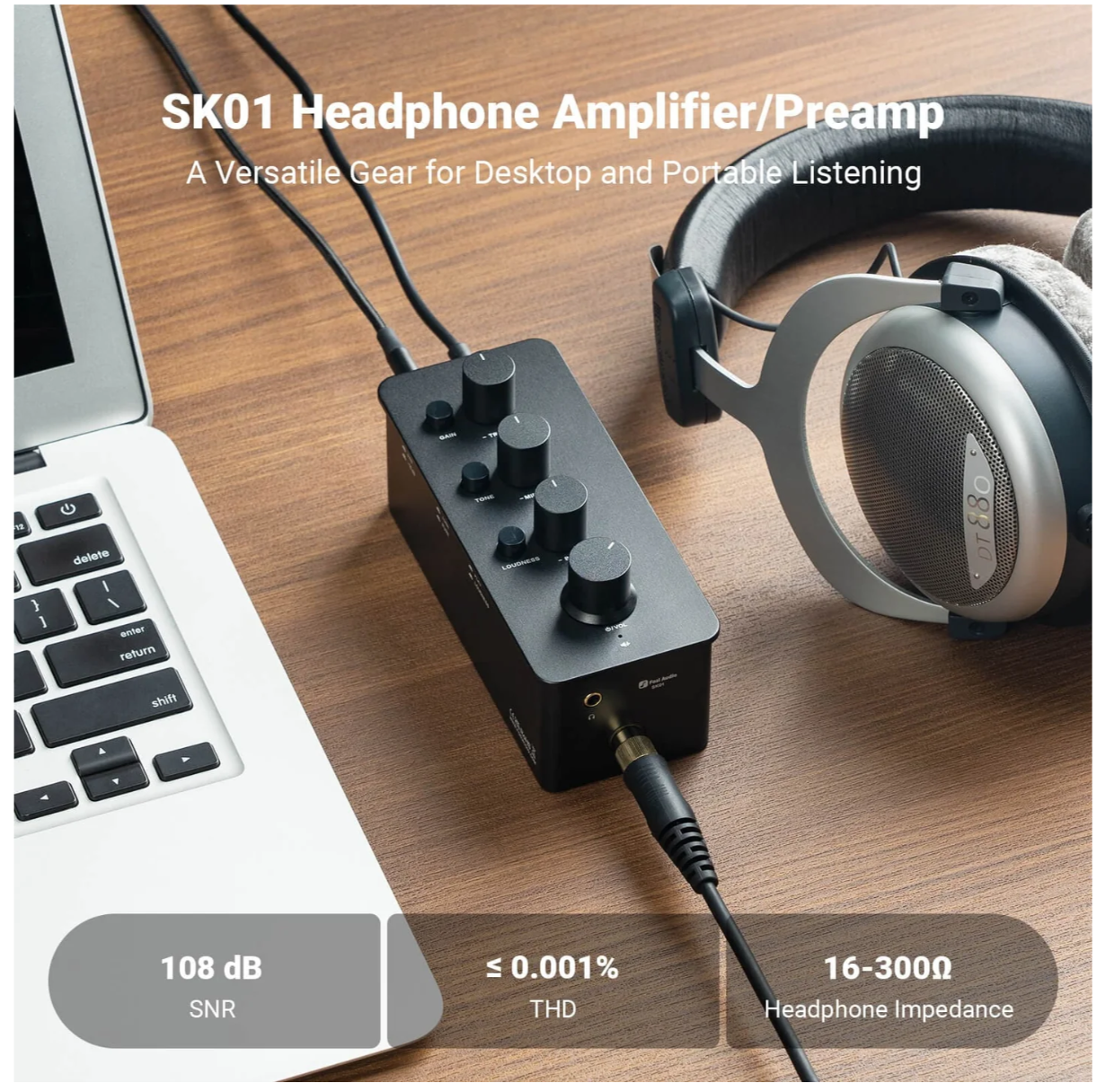 Fosi Audio SK01 Headphone Amplifier Equalizer