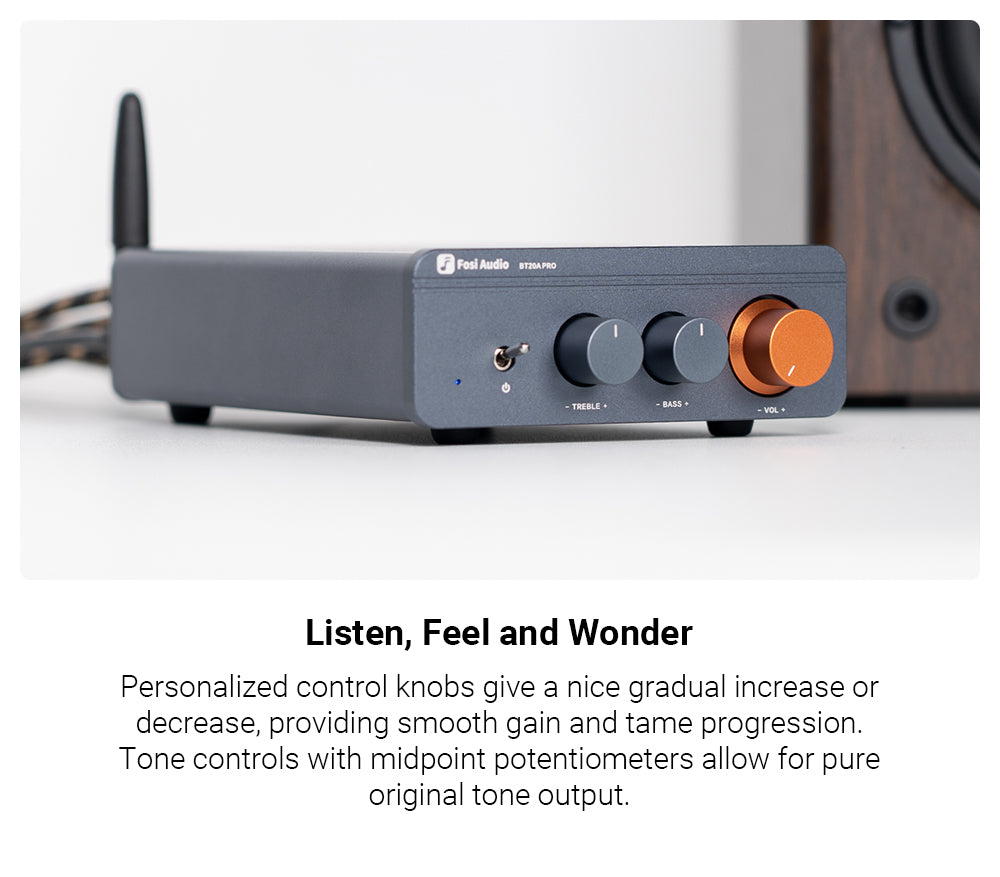 Fosi Audio BT20A Pro 300W x2 Bluetooth HiFi Stereo Amplifier