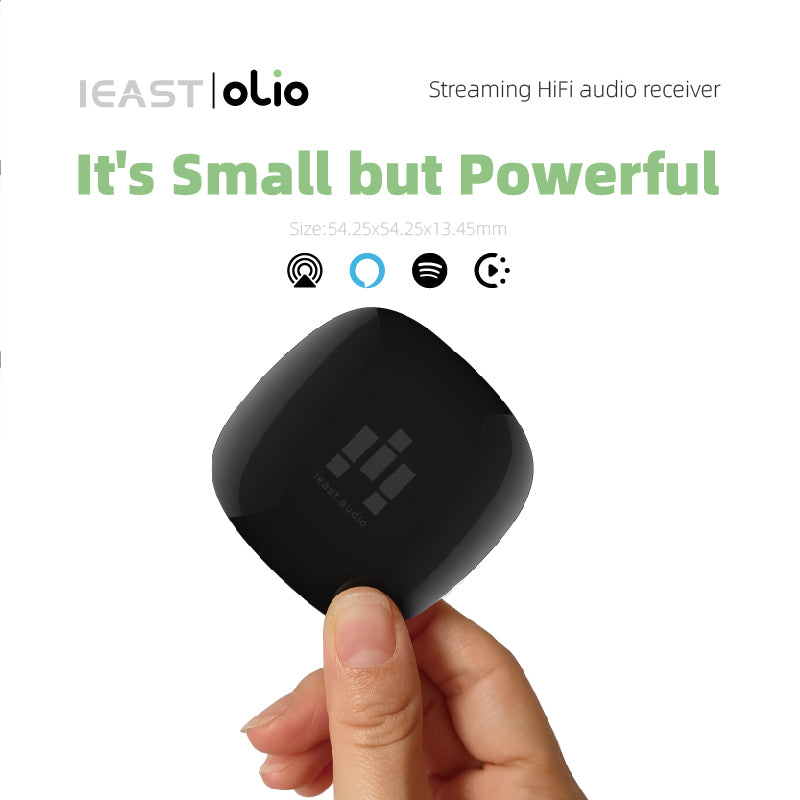iEAST Olio AirPlay 2 Streaming Audio Receiver Adapter Works with Siri WiFi and Bluetooth