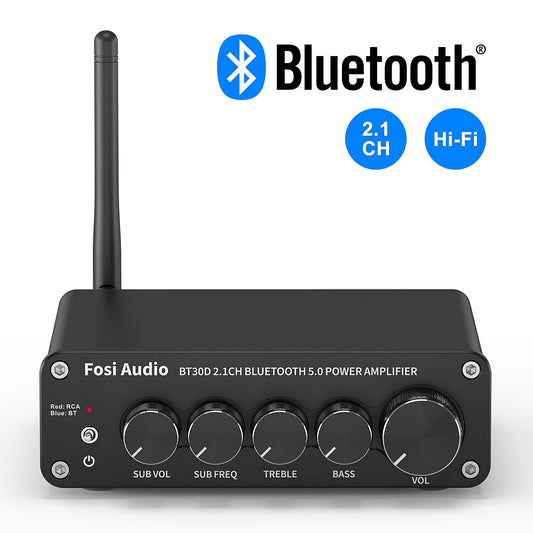 Fosi Audio BT30D 2.1 Channel Bluetooth Amplifier with Subwoofer Support