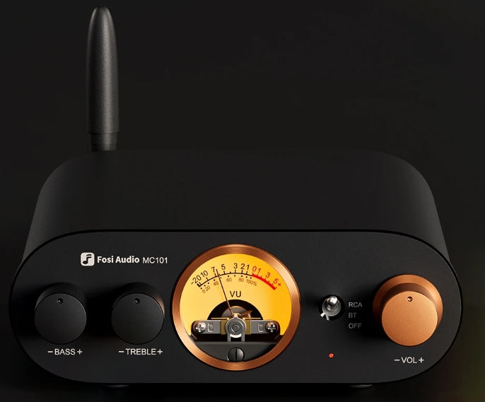 Fosi Audio MC101 Bluetooth Stereo Amplifier with VU Meter