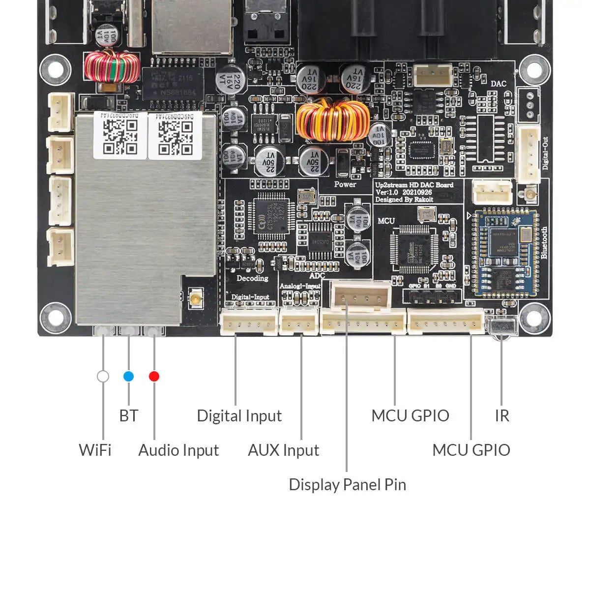 Up2Stream HD DAC High-Res Audio Streaming Board with Airplay 2