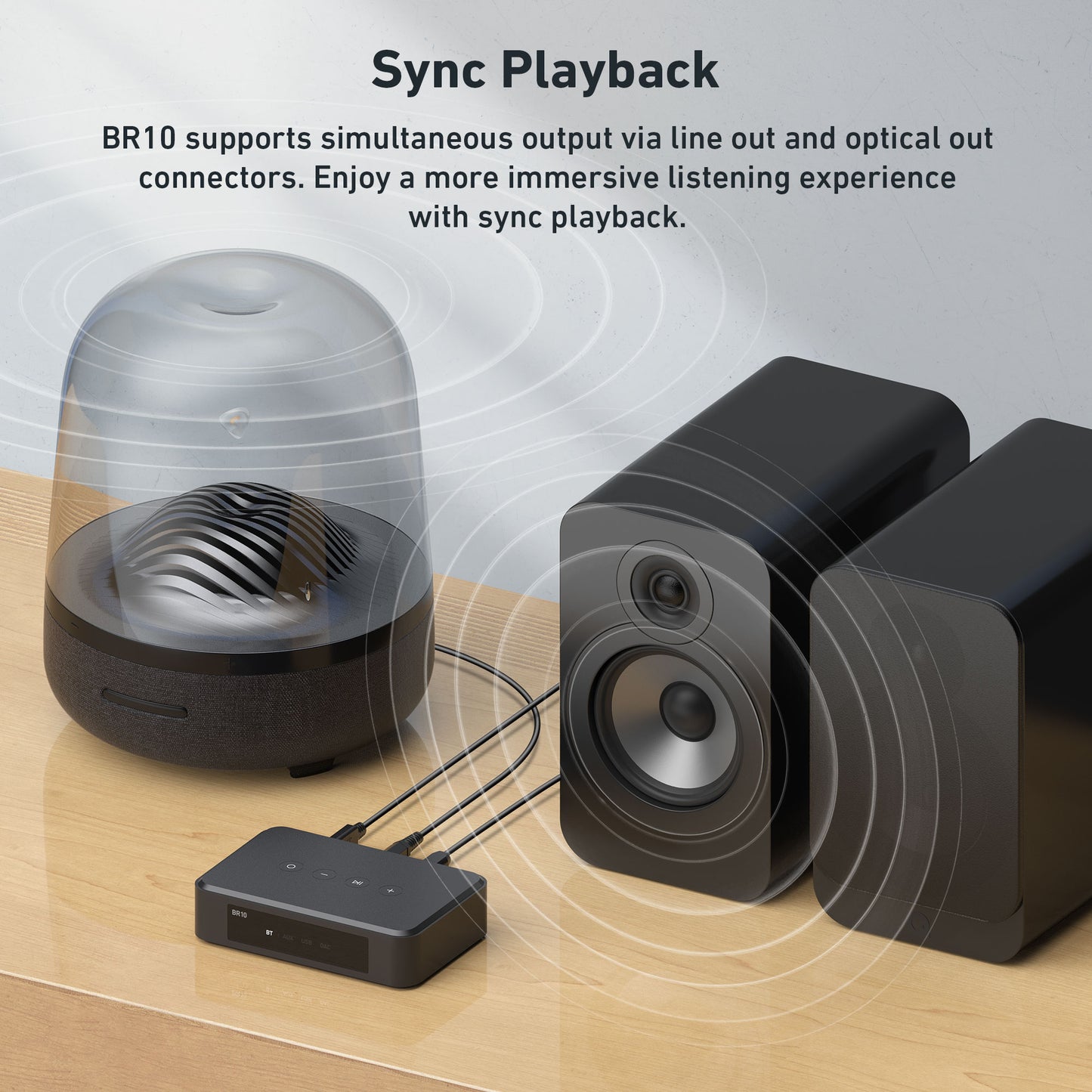 Arylic BR10 Wireless Bluetooth Audio Hub with Remote Control