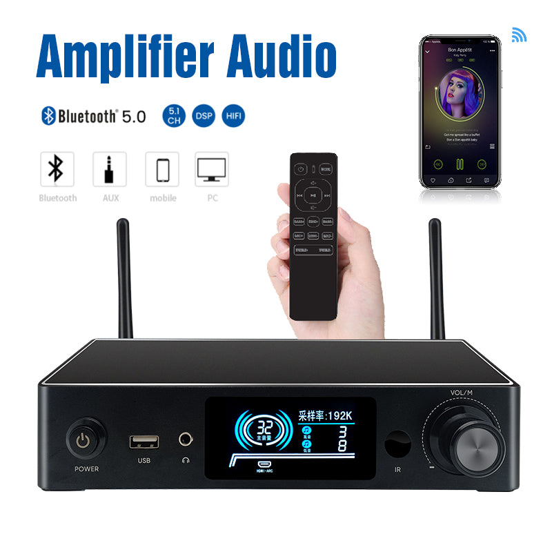 Emiuzek WA80 Pro WiFi & Bluetooth 5.0 Stereo Amplifier