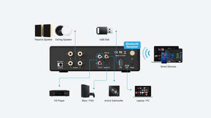 Arylic B50 SE Bluetooth 50W x 2 Audio Amplifier Receiver