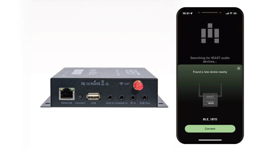 AMP-i50Bv2 Wall-Mount Wireless Multi-Room Stereo Amplifier