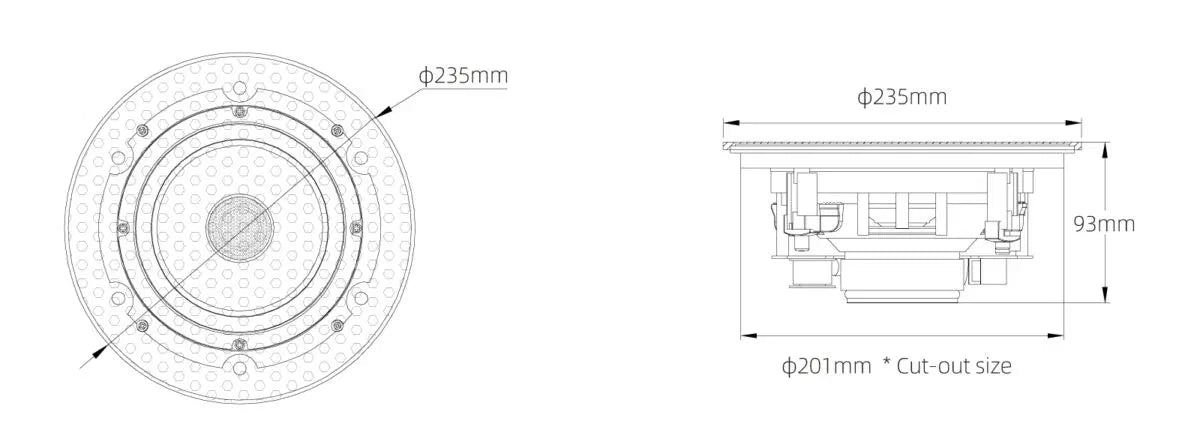 iCS65B Fixed impedance In-Ceiling Speaker